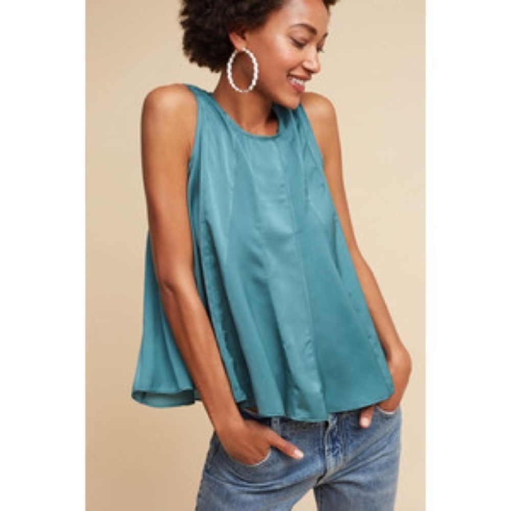 NWT Eri + Ali Anthropologie Sleeveless Blouse XS